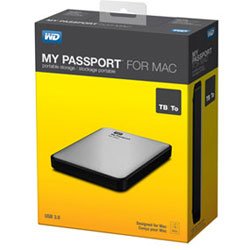 wd - my passport for mac 1tb external usb 3.0 portable hard drive